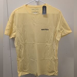 Nautica Men's Soft Yellow Tee Size M